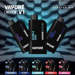 Vapore Elite V1 15k Puffs / Black V1 Batt Compatible