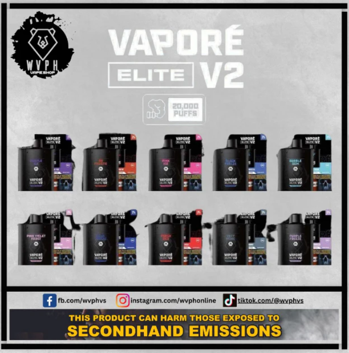 Vapore Elite V2 20k Puffs / Black V2 Batt Compatible - Image 2